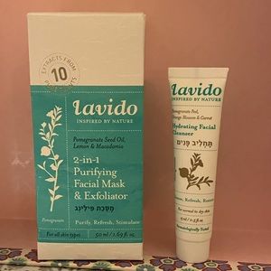 Lavido facial mask and cleanser